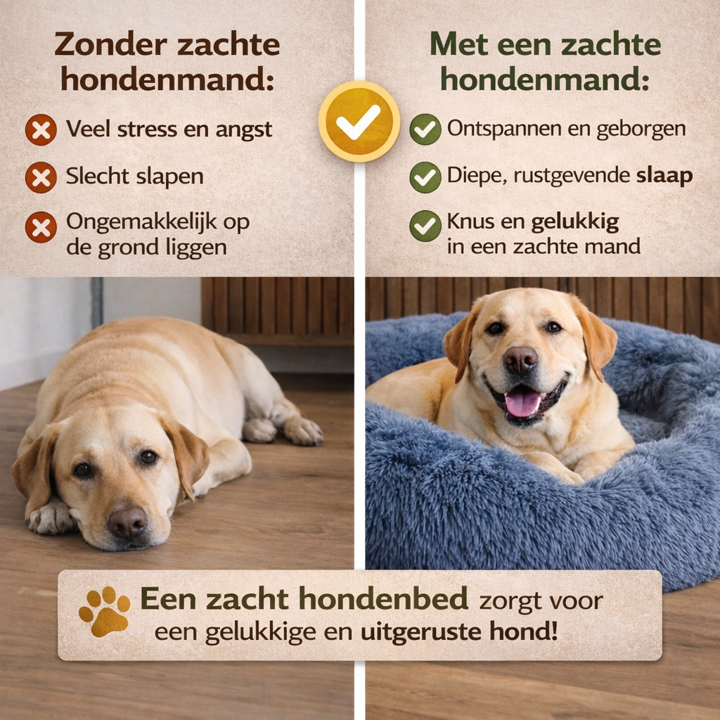 Paw-care™ Flauschiges Donut-Hundekissen